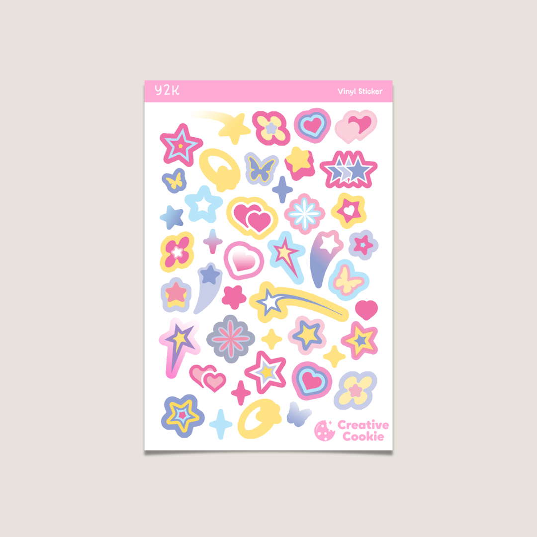 Y2K Vinyl Sticker Sheet
