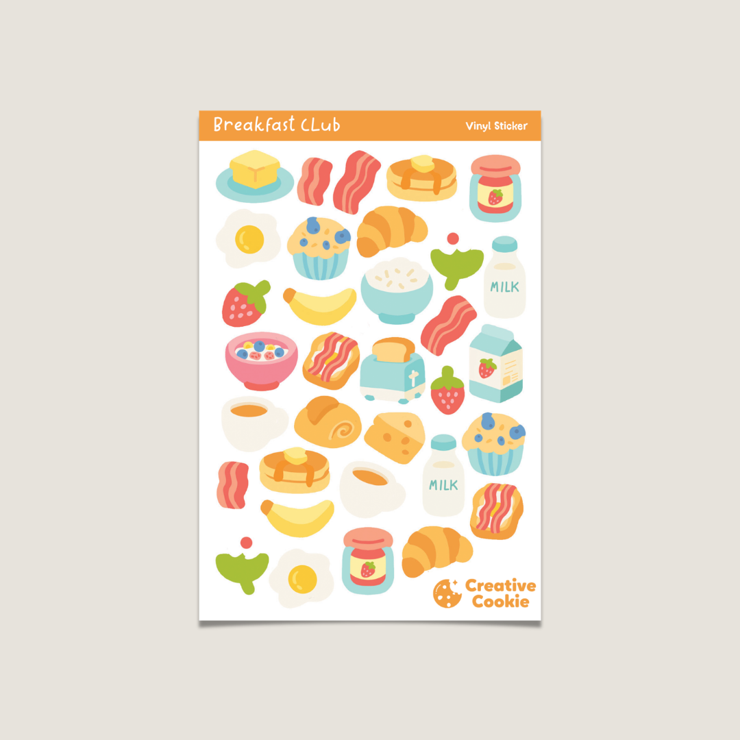 Breakfast Club Vinyl Sticker Sheet