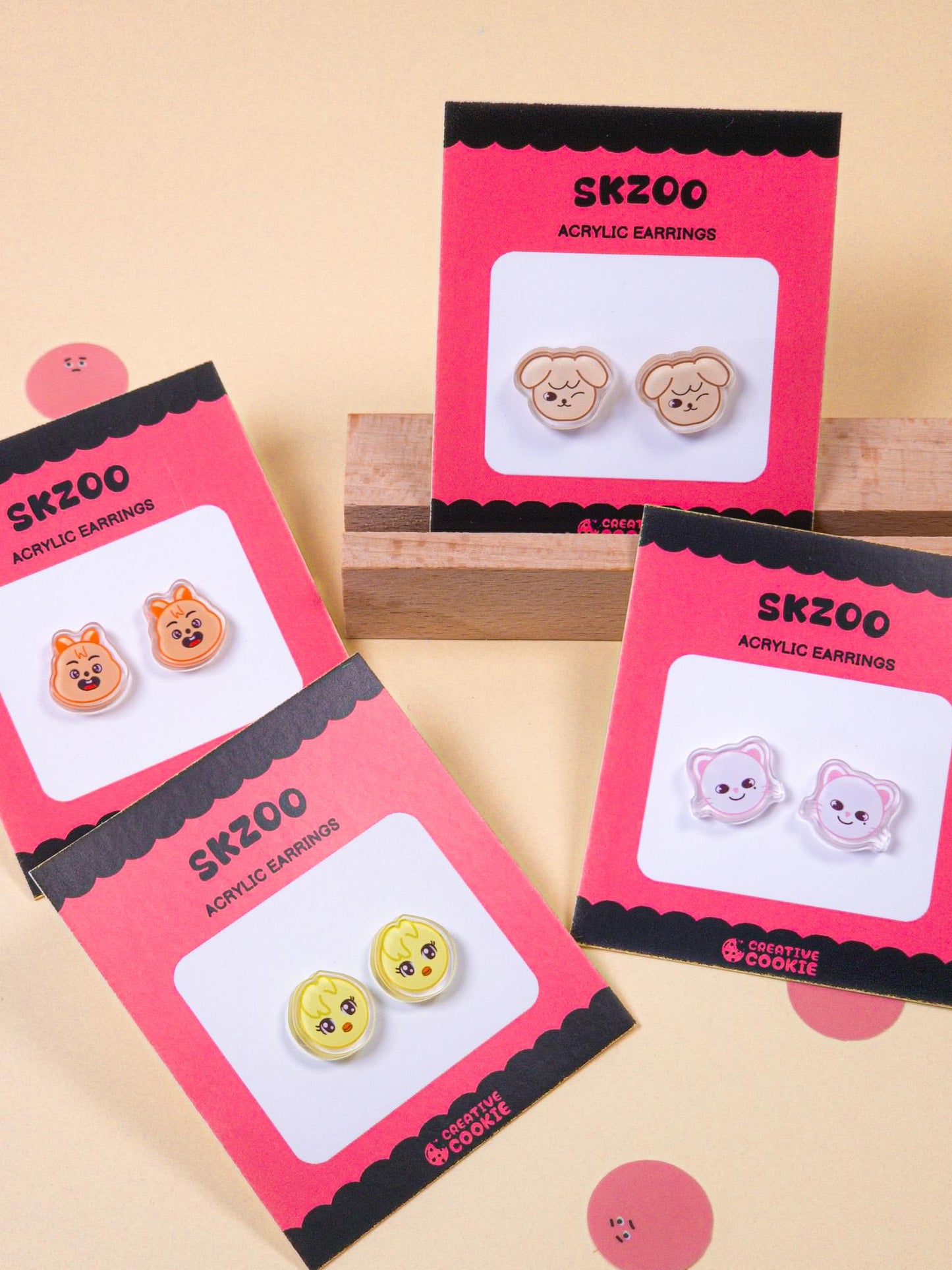 Stray Kids Skzoo Tiny Acrylic Earrings