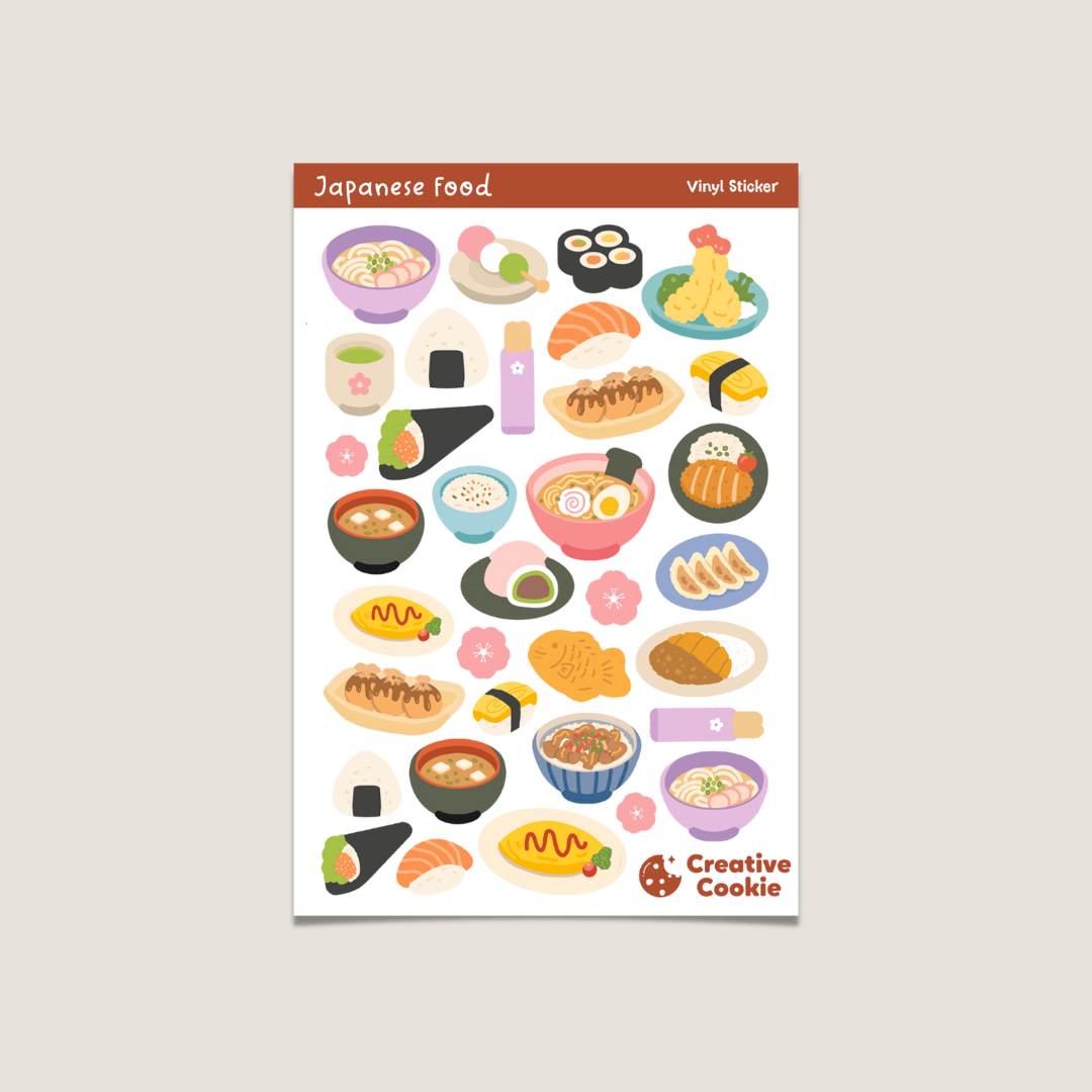 Japanese Vinyl Sticker Sheet
