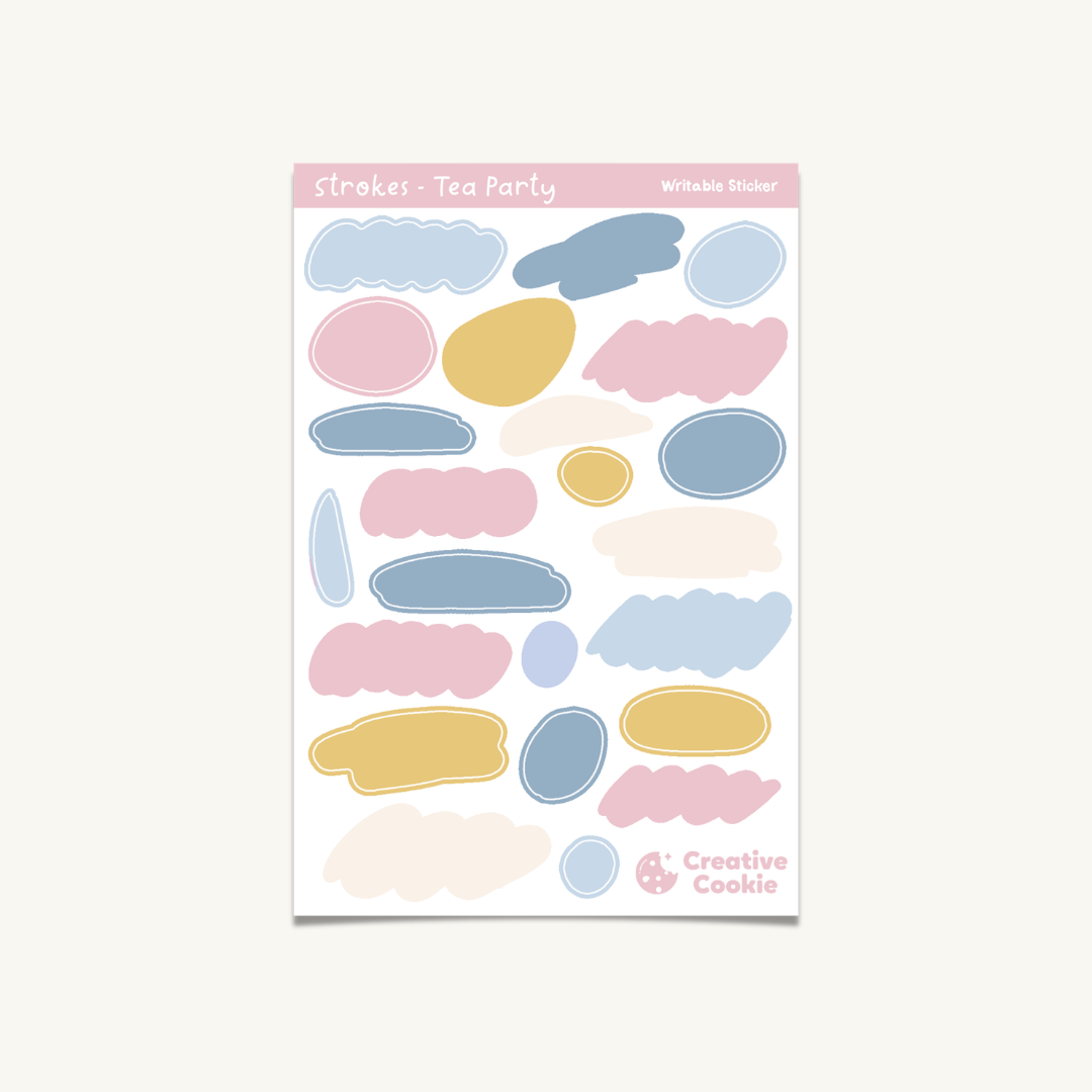 Strokes Writable Sticker Sheet
