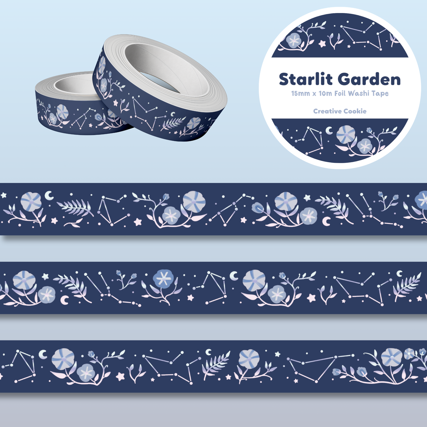 Starlit Garden Holo Foil Washi Tape