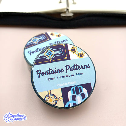 Genshin Fontaine Patterns Washi Tape