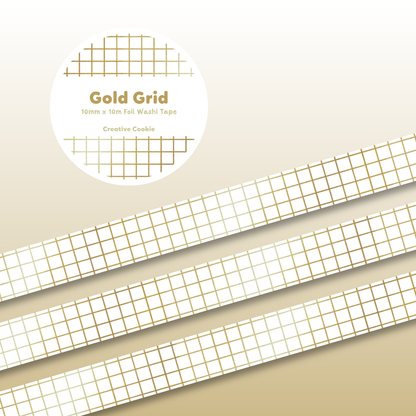 Gold Grid Foil Washi Tape