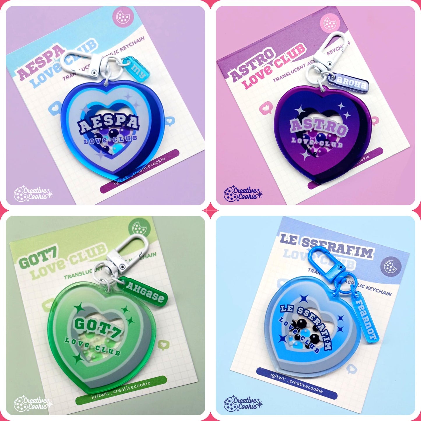 Kpop Love Club Acrylic Keychain