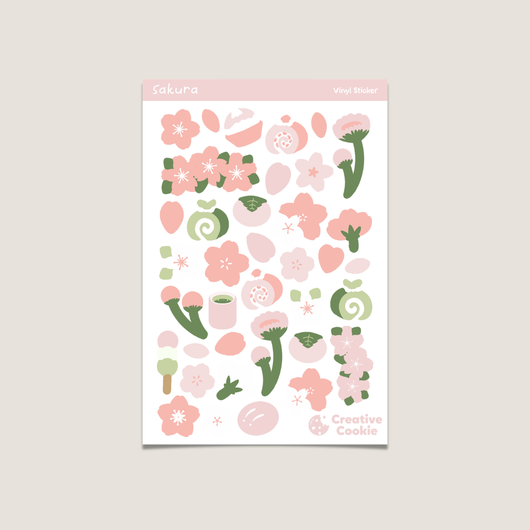 Sakura Vinyl Sticker Sheet