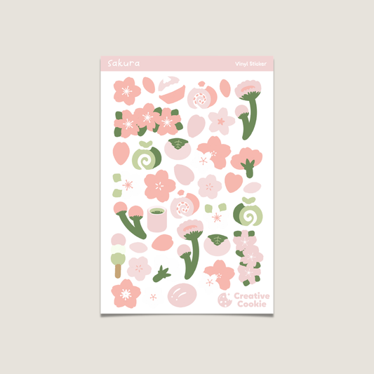 Sakura Vinyl Sticker Sheet