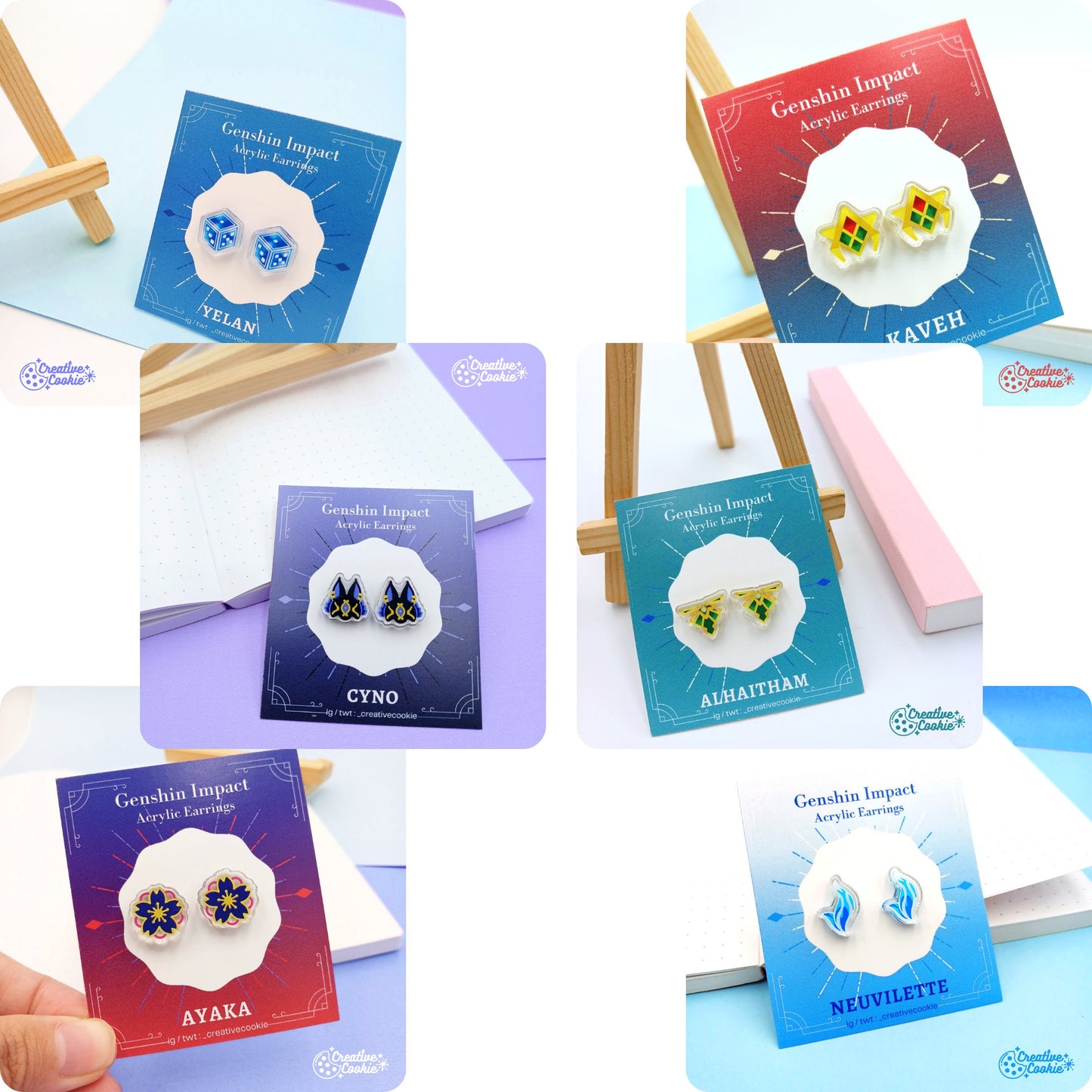 Genshin Impact Acrylic Earring Part 3