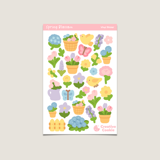 Spring Blossom Vinyl Sticker Sheet