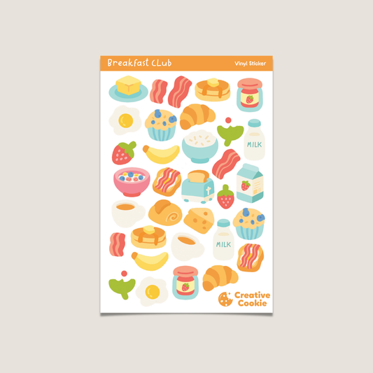 Breakfast Club Vinyl Sticker Sheet