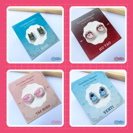 Genshin Impact Acrylic Earrings Part 1