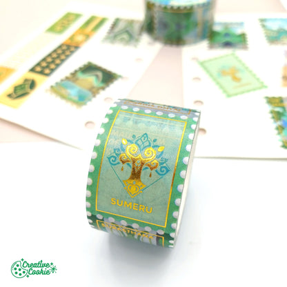 Genshin Impact Sumeru Stamp Gold Foil Washi Tape