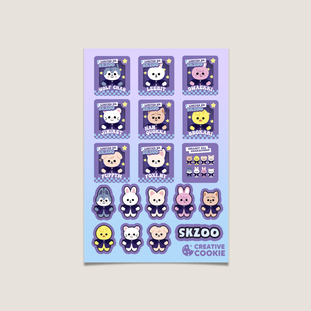 Skzoo Magic School Vinyl Sticker Sheet