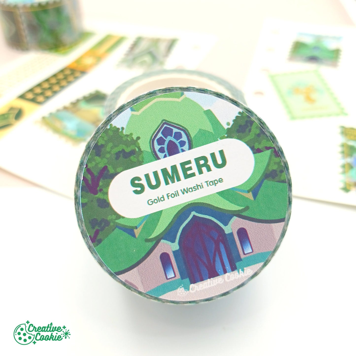 Genshin Impact Sumeru Stamp Gold Foil Washi Tape
