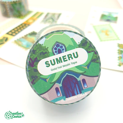 Genshin Impact Sumeru Stamp Gold Foil Washi Tape