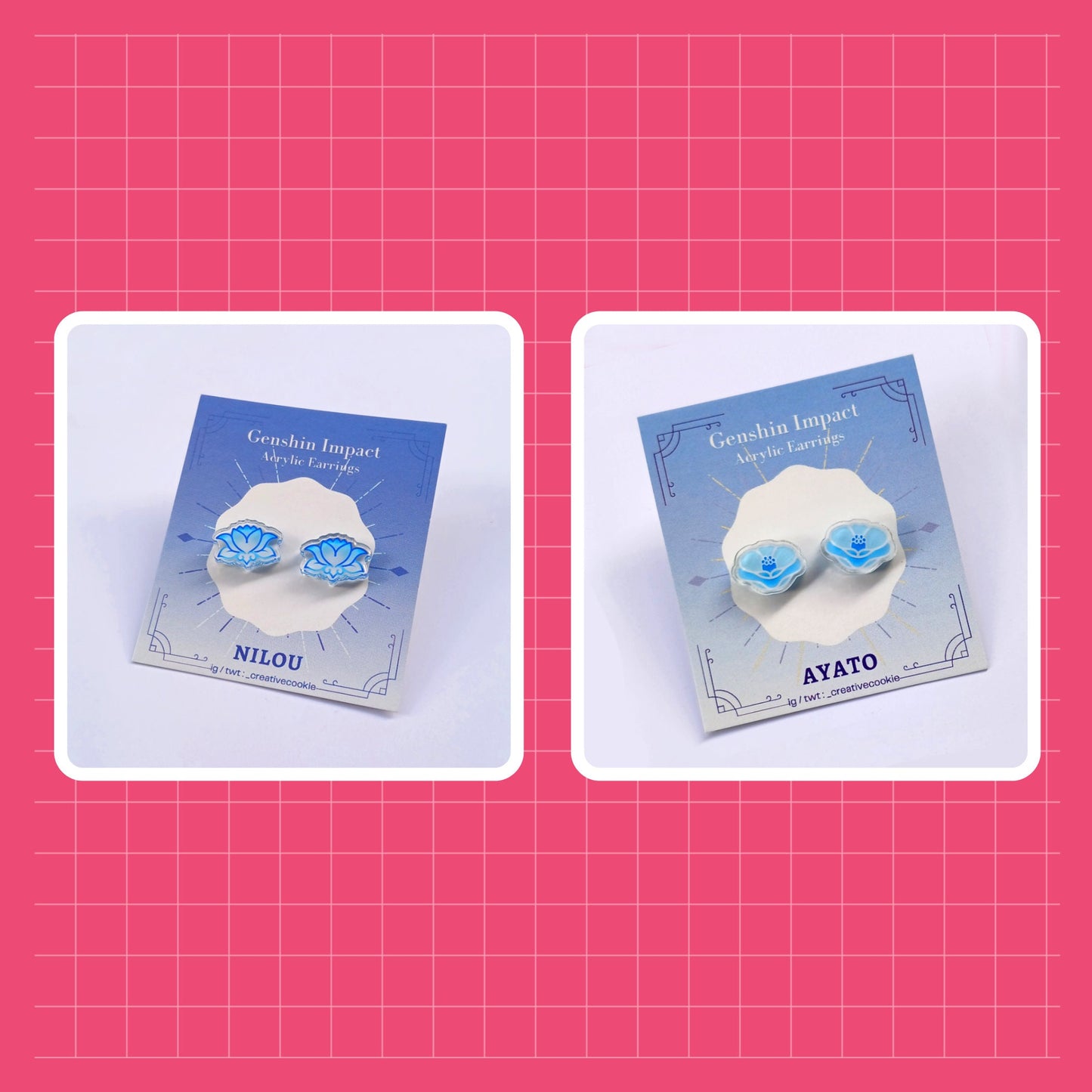 Genshin Impact Acrylic Earrings Part 1