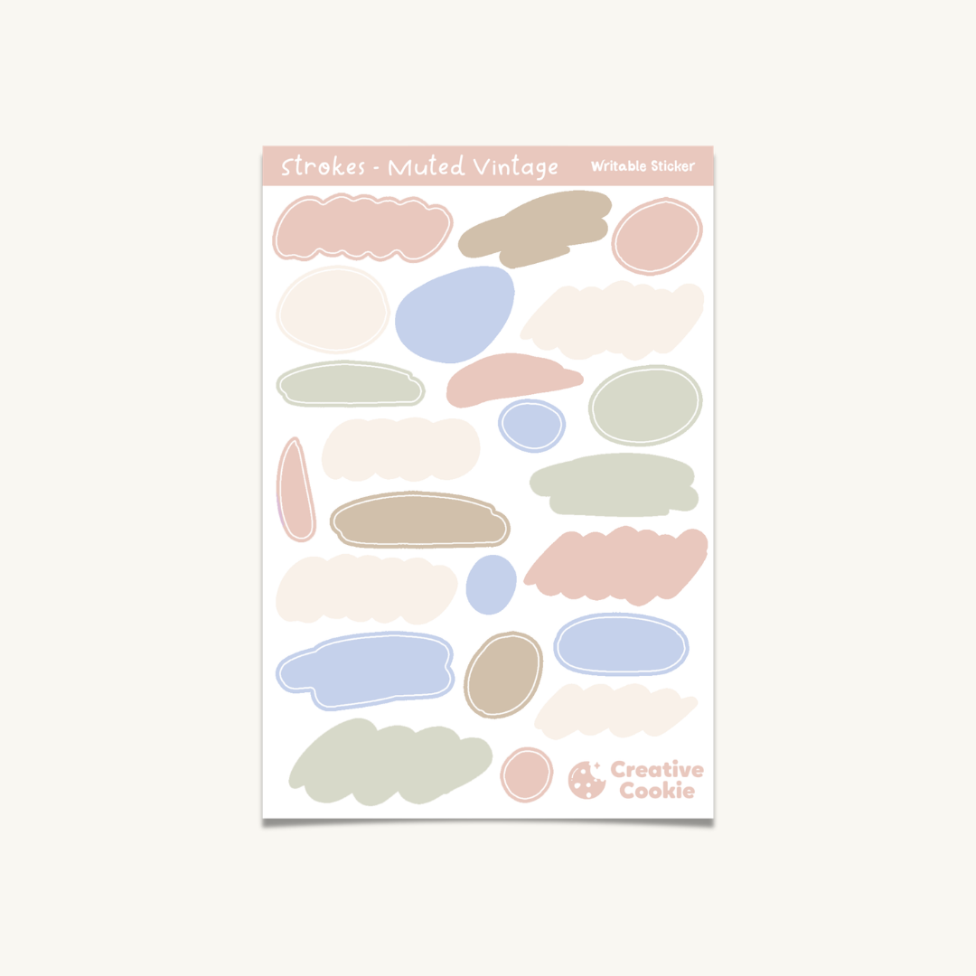Strokes Writable Sticker Sheet