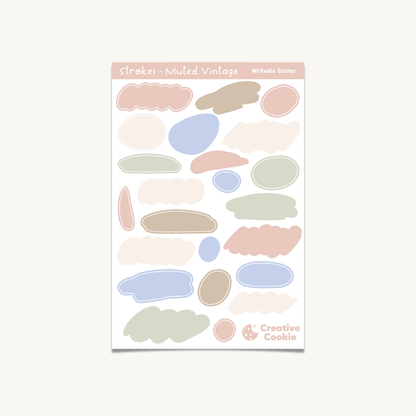 Strokes Writable Sticker Sheet