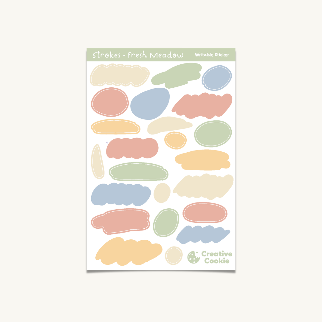 Strokes Writable Sticker Sheet