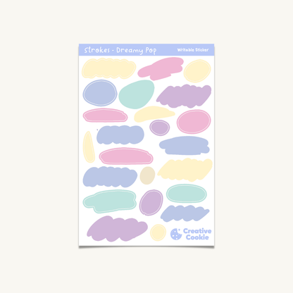 Strokes Writable Sticker Sheet