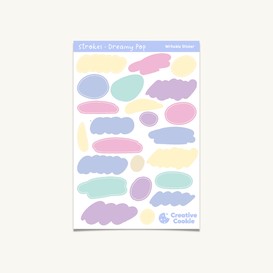Strokes Writable Sticker Sheet