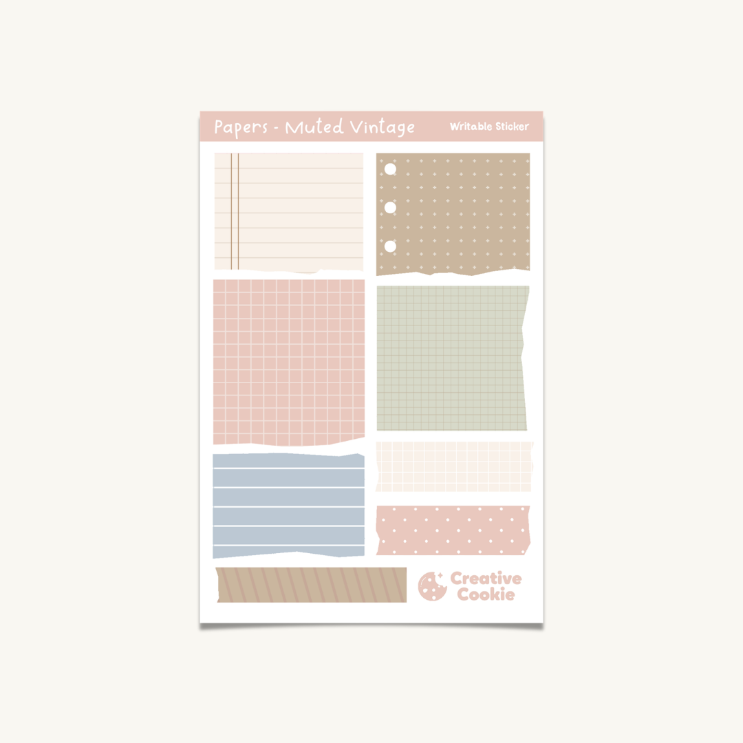 Papers Writable Sticker Sheet