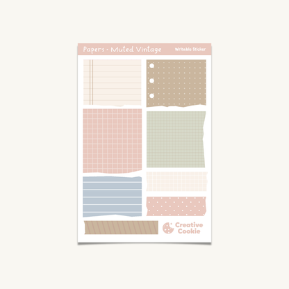 Papers Writable Sticker Sheet