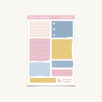 Papers Writable Sticker Sheet
