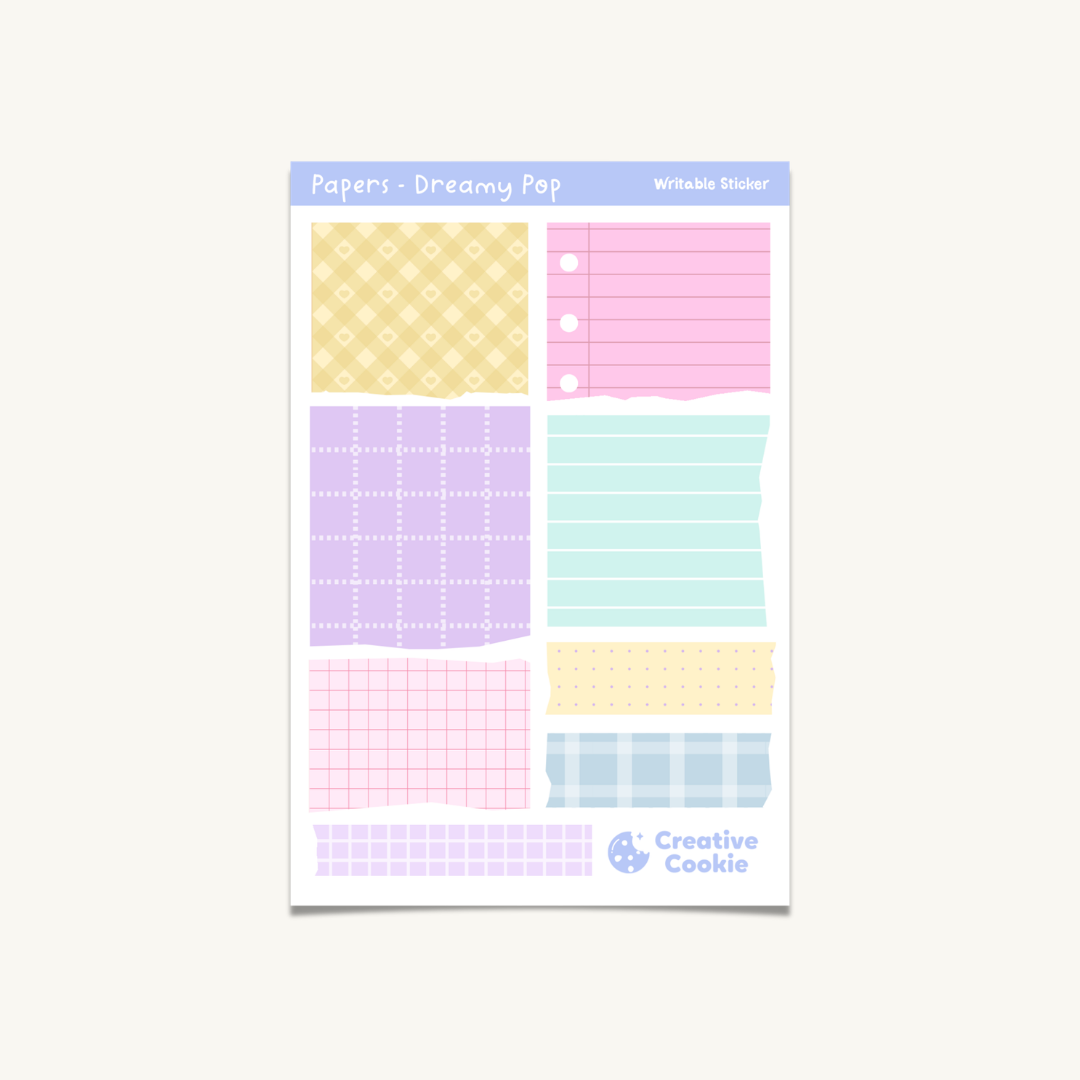 Papers Writable Sticker Sheet