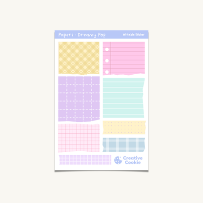Papers Writable Sticker Sheet