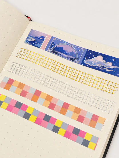 Silver Grid Foil Washi Tape
