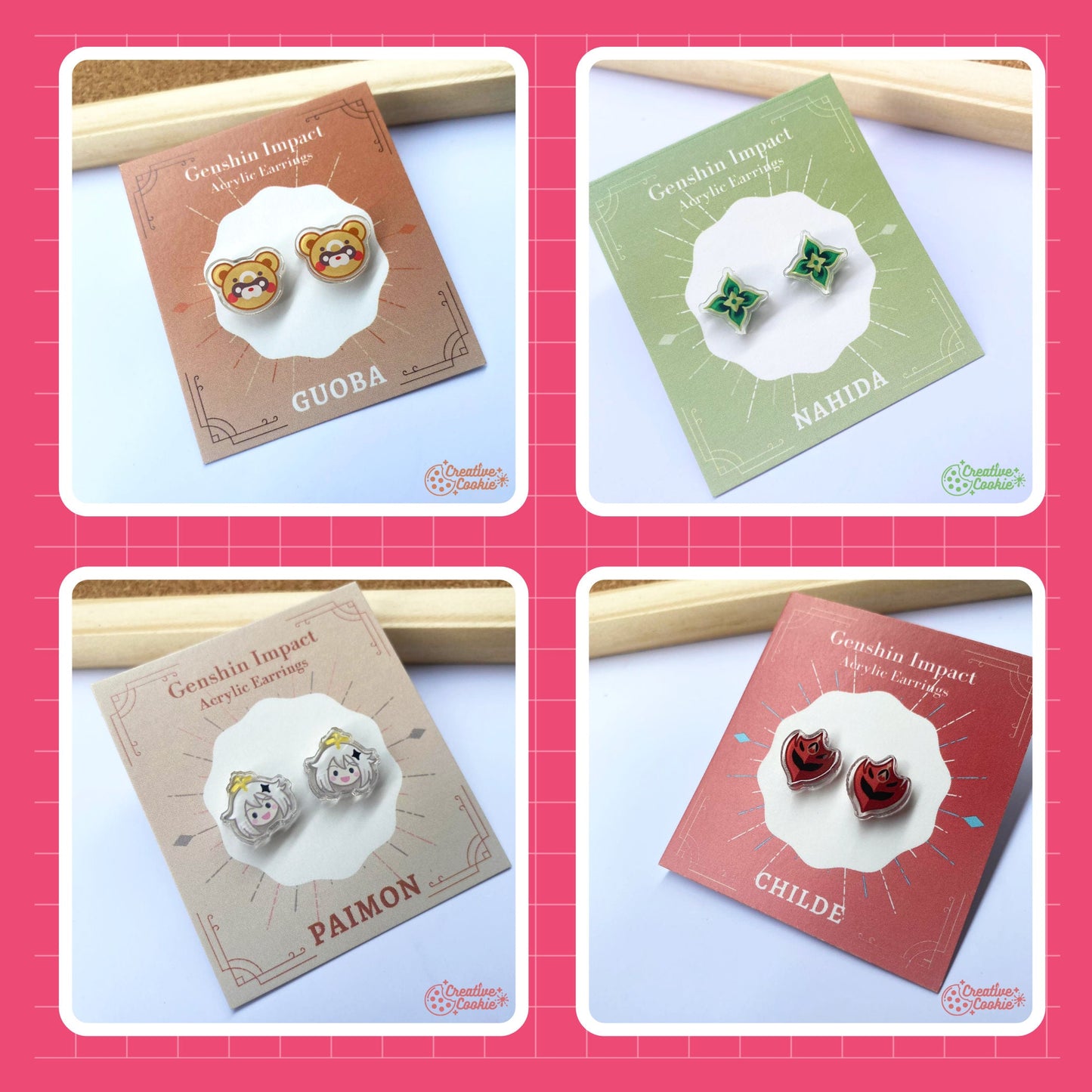 Genshin Impact Acrylic Earrings Part 1