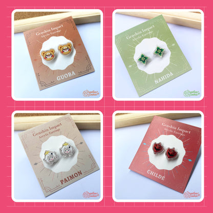 Genshin Impact Acrylic Earrings Part 1