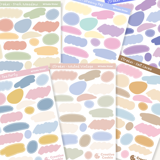 Strokes Writable Sticker Sheet