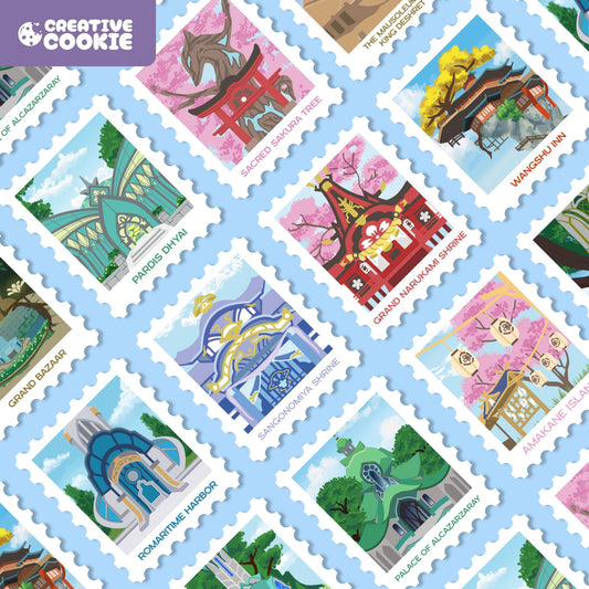 Genshin Impact Stamp Die-Cut Stickers