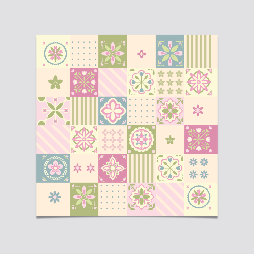 Garden Blooms Microfiber Glass Cloth