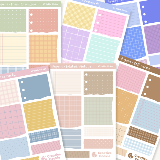 Papers Writable Sticker Sheet